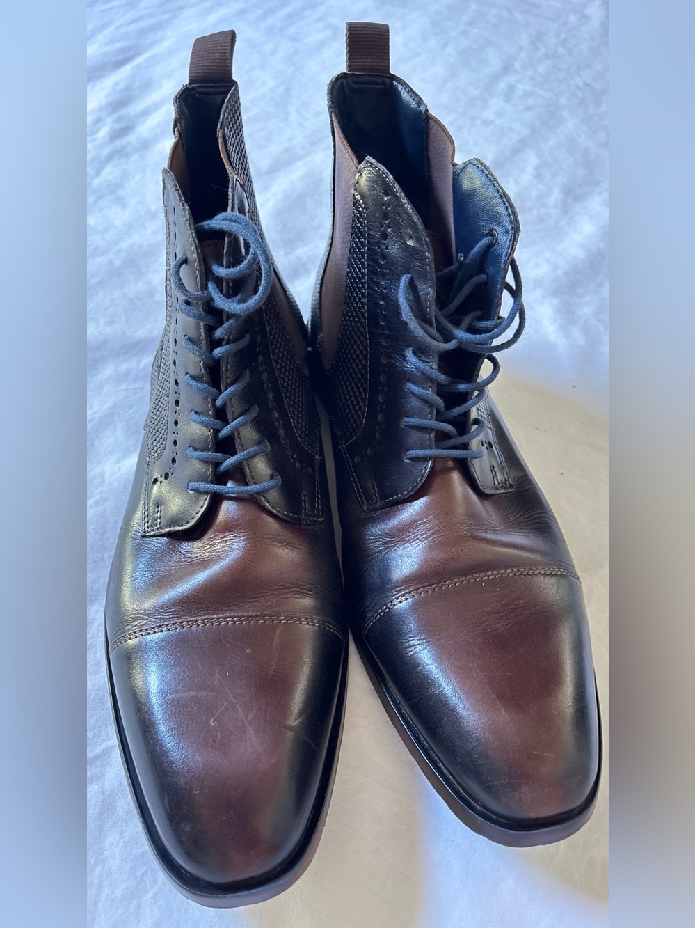 Stacy Adams Men’s Sz 11 Brown Leather Chelsea Cap Toe Boots